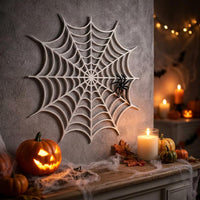 Spinnennetz Halloween Deko 3D Druck | Wanddeko Spinne | Fensterdeko Halloween | Gruseldeko Spinne Netz