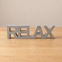 RELAX Schriftzug 3D Druck – Bild 1
