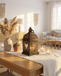 Windlicht 3D Druck Boho | Teelichthalter modern Tischdeko | Kerzenhalter Wohnzimmer Geschenk Laterne skandinavisch