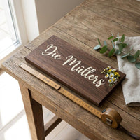 Türschild Familie personalisiert, Namensschild Haustür mit Nachname, Einzugsgeschenk, Geschenk Hochzeit Einzug Hausnummer