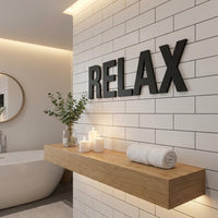 RELAX Schriftzug 3D Druck | Badezimmer Deko Buchstaben | Wellness Wohndeko personalisiert | Geschenk Entspannung