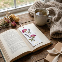Lesezeichen personalisiert mit Name | 3D Druck Blumen Design | Geschenk Buchliebhaber Bücherwurm | Geburtstag Mitbringsel 3D Lesezeichen