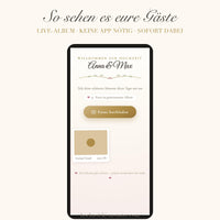 QR Code Aufsteller Hochzeit 3D Druck personalisiert | Gäste Fotoalbum live | Set für alle Tische | mit Namen und Datum