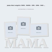 Foto Collage mit Wunschtext personalisiert | 3 Fotos UV Druck | Kühlschrank Magnet Fotogeschenk | Papa Mama Opa Oma | Vatertag Geschenk