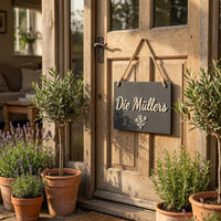 Türschild Familie personalisiert, Namensschild Haustür mit Nachname, Einzugsgeschenk, Geschenk Hochzeit Einzug Hausnummer – Bild 6