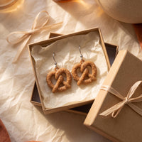Brezel Ohrringe 3D Druck Oktoberfest Schmuck Brezn Anhänger Damen Geschenk Wiesn – Bild 3