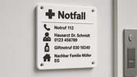 Personalisiertes Notfallschild Tür – Bild 1