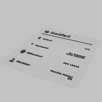 Personalisiertes Notfallschild Tür – Bild 3