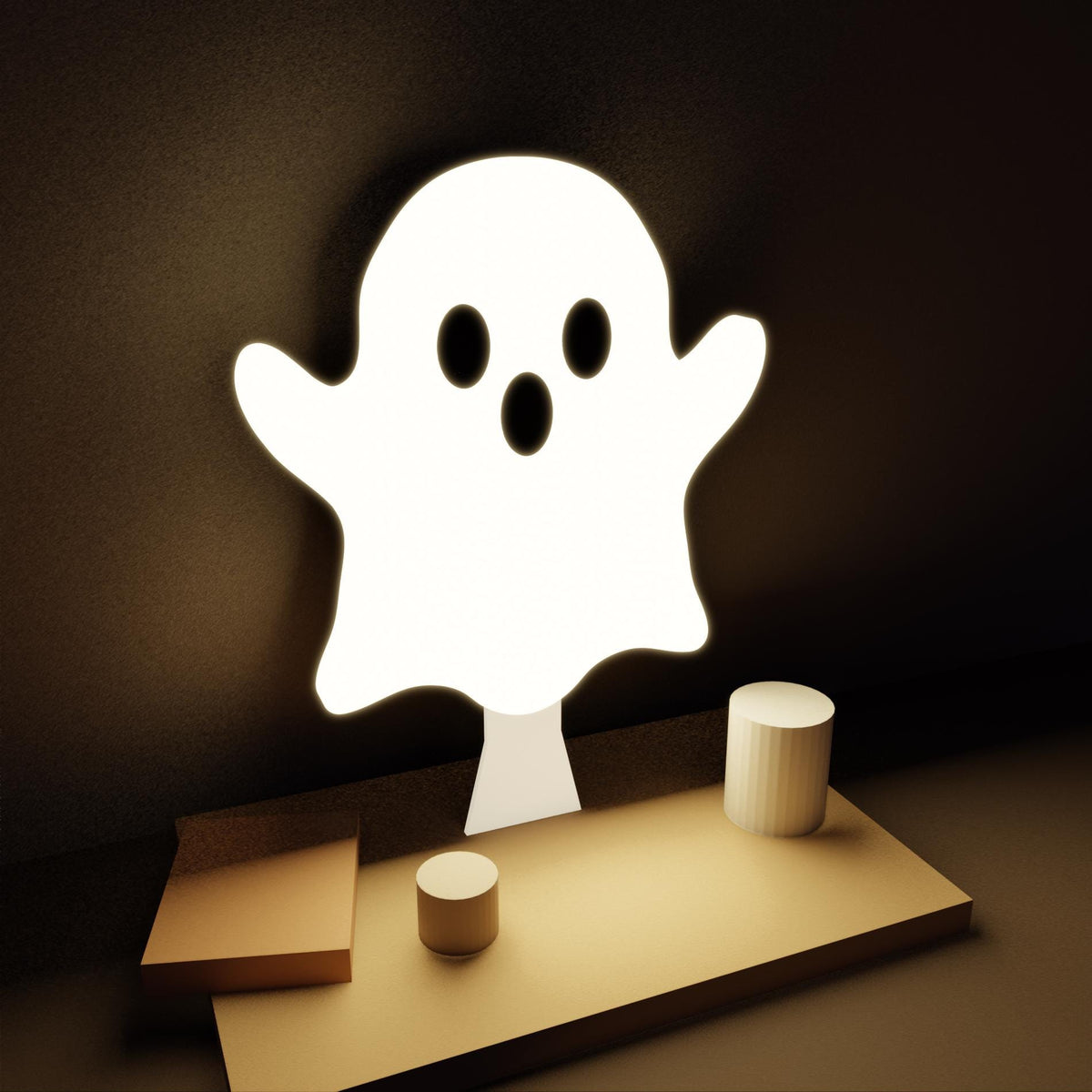 Geist Lampe LED 3D gedruckt – Halloween Nachtlicht als Gruseldeko fürs Zimmer