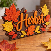 Herbst Schild 3D Druck – Bild 3