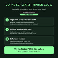 Leuchtende Hausnummer Glow in the Dark – Bild 4