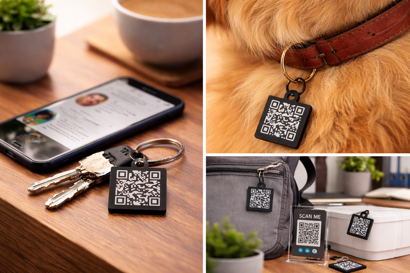 Personalisierte Schlüsselanhänger mit QR-Bild